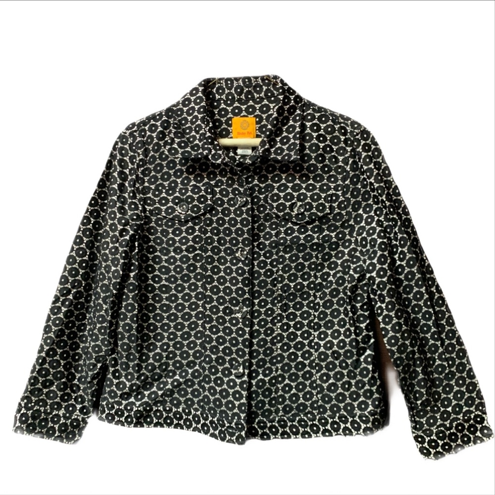20. Ruby Red Black and White Jacket Size 10